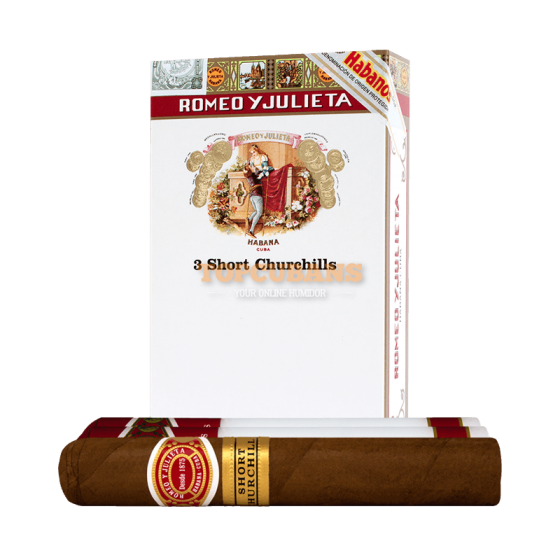 Romeo y Julieta (로메오 야 후리에타) Short Churchills TUBOS (Pack of 3)