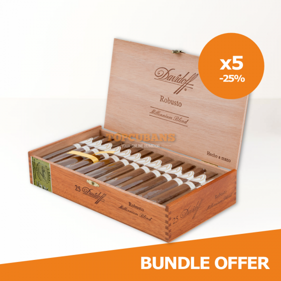 BULK DAVIDOFF Millennium Blend - Robusto - Box of 25 x 5 (Set of 125)