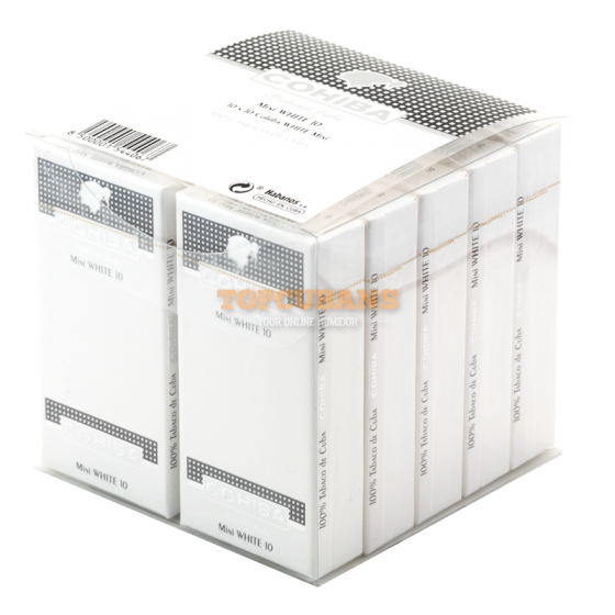 COHIBA Mini Ban Cb White (10 x 10) (Cube of 100)