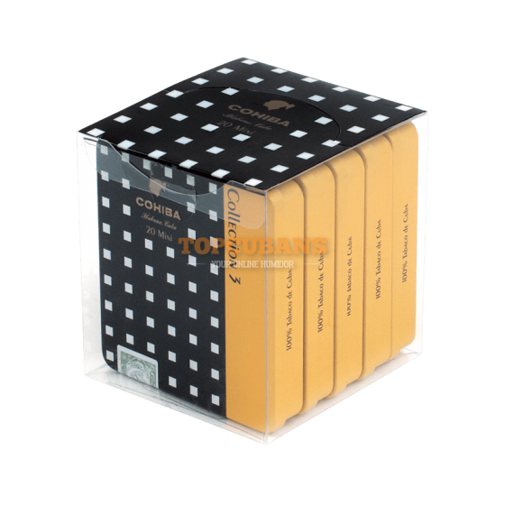 COHIBA (코이바) Mini Lata Collection-3 Yellow Top Black - 2014 (Cube of 100)