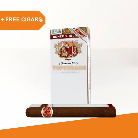 ROMEO Y JULIETA Romeo No.1 TUBOS + FREE CIGARS (Pack of 3)