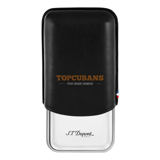 ST DUPONT Metal Base Cigar Case - Black - 3 Cigare (Box)