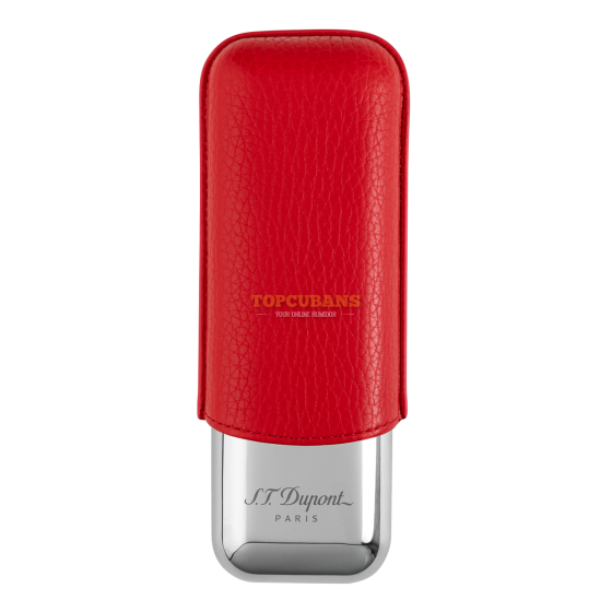 ST DUPONT Metal Base Cigar Case - Red Gr - 2 Cigare (Box)