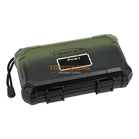 VECTOR Cigar Travel Hard Case - Green (Box)