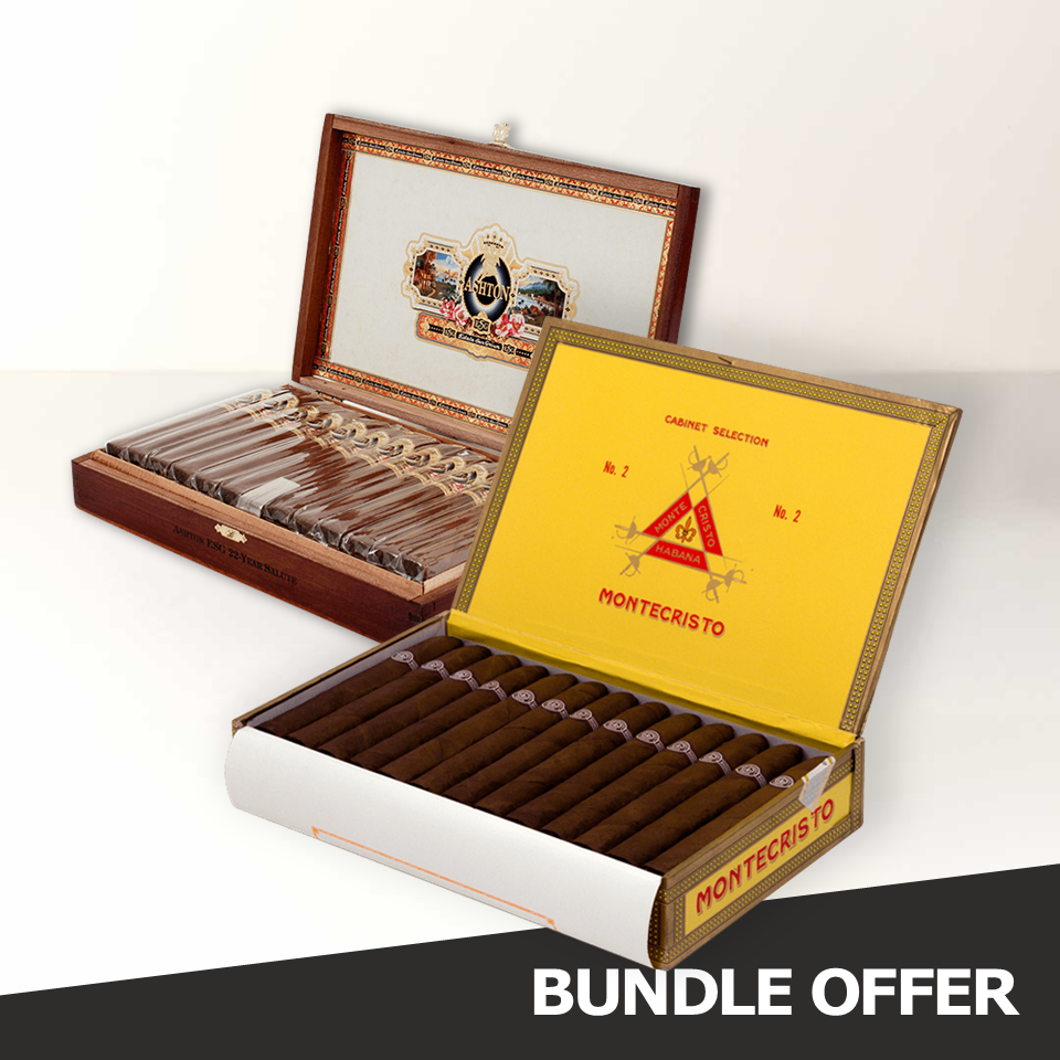 MONTECRISTO No.2 (25) & ASHTON ESG 22 Year Salute (25)