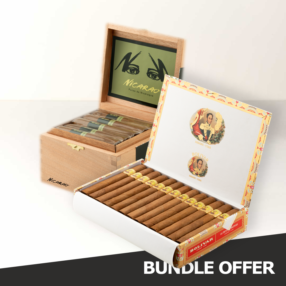 BOLIVAR Petit Coronas (Box of 25) & NICARAO Clasico Gordito (20)