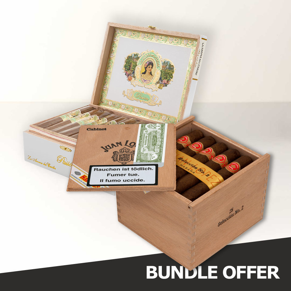 JUAN LOPEZ Selección No.2 (25) & LA AROMA DEL CARIBE Pasion Robusto (25)