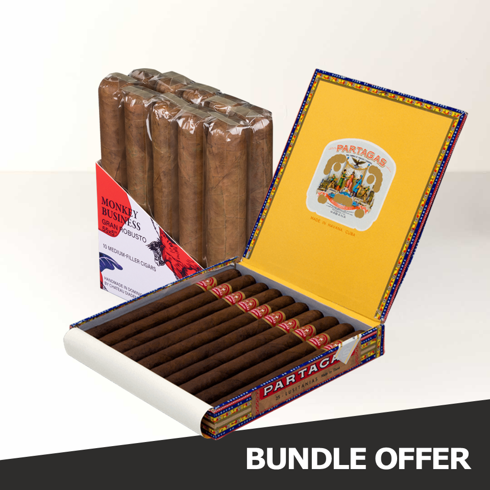 PARTAGAS Lusitanias (10) & MONKEY BUSINESS