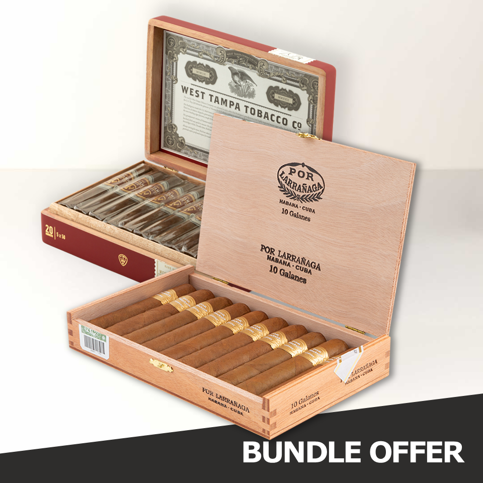 POR LARRA&Ntilde;AGA Galanes (10) & WEST TAMPA Red - Robusto (20)