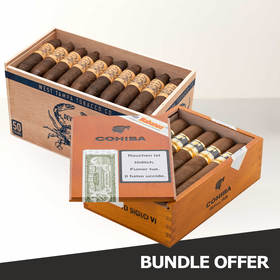 COHIBA Siglo VI (10) & WEST TAMPA Devil Crab (50)