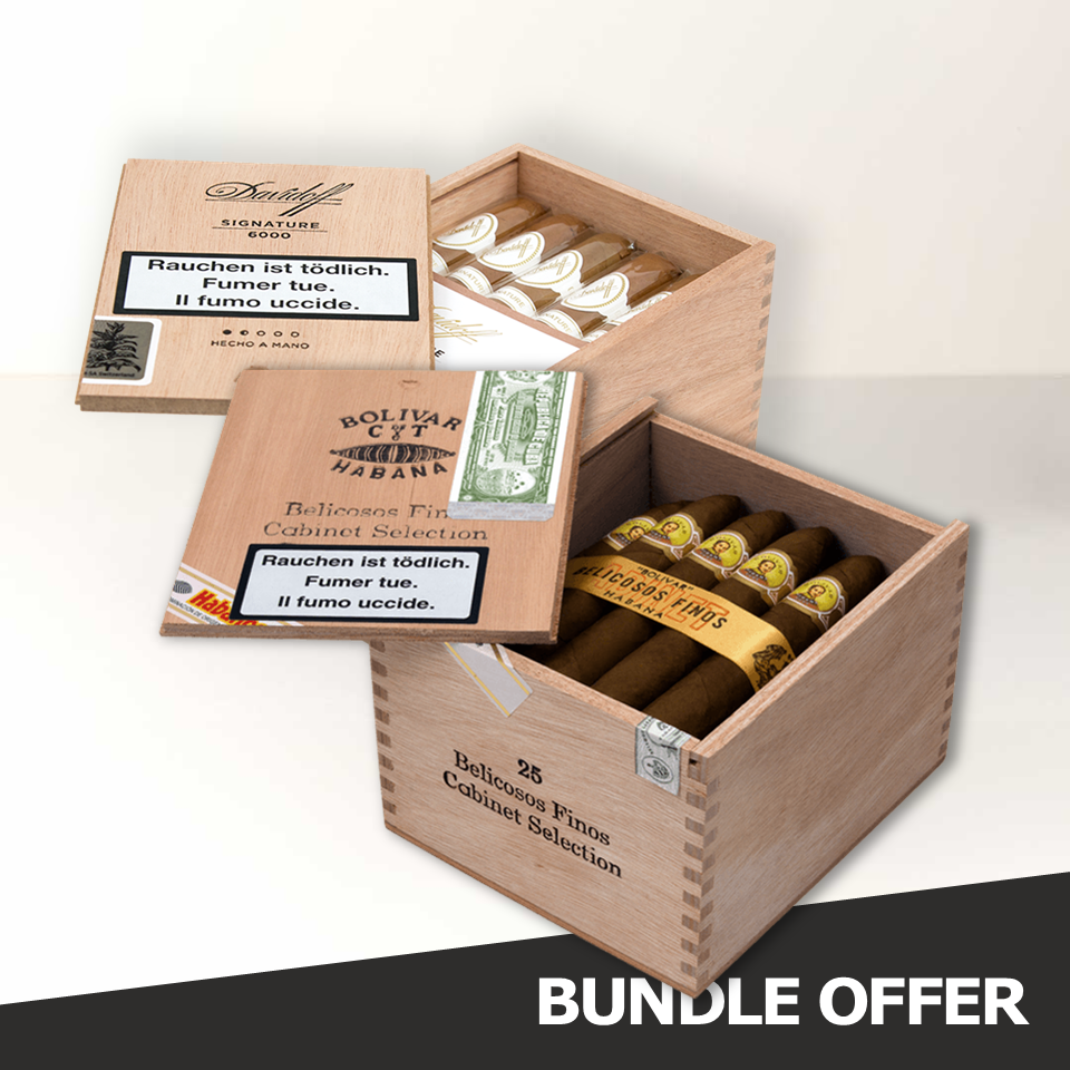 BOLIVAR Belicosos Finos (25) & DAVIDOFF Signature 6000 (25)