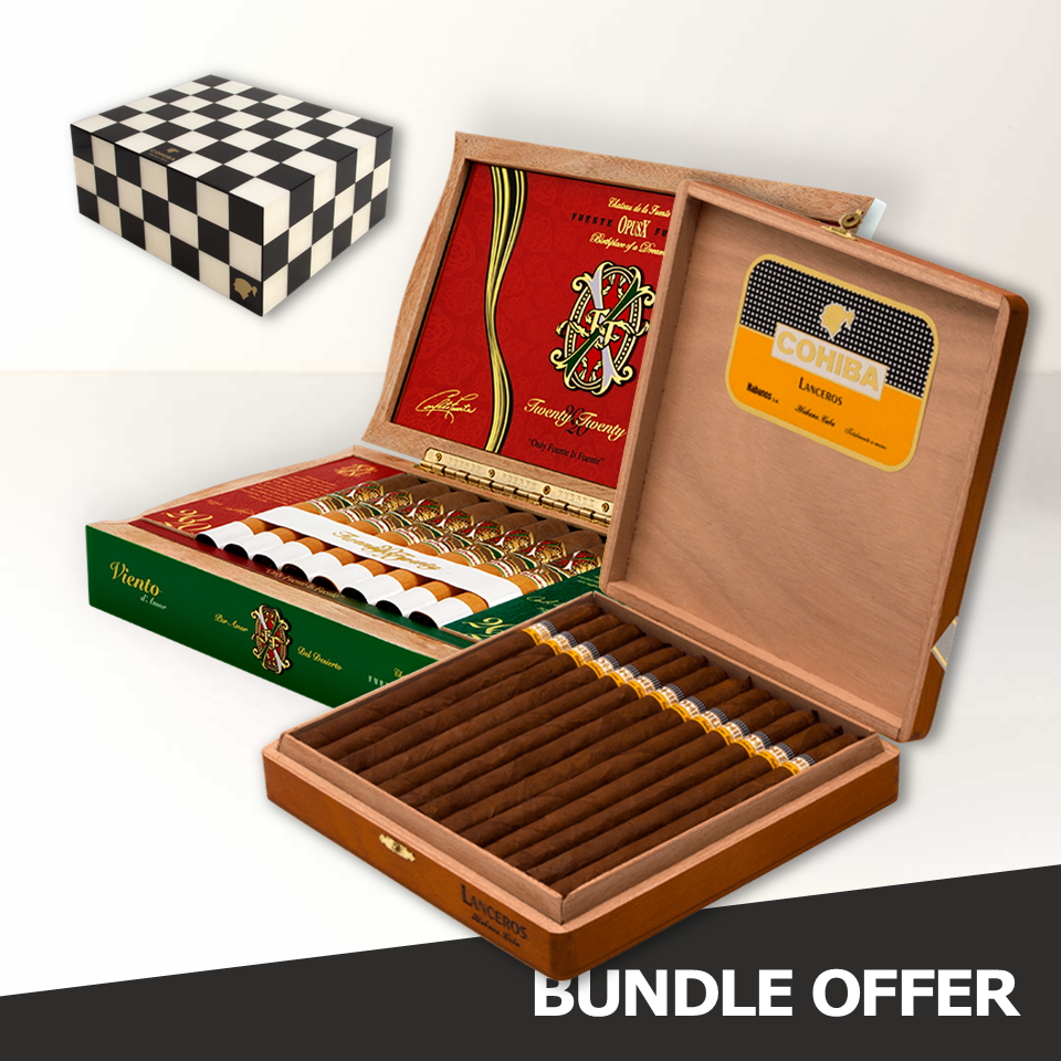 COHIBA Lanceros (25) & ARTURO FUENTE Opus X Viento D'amor (20) & Humidor