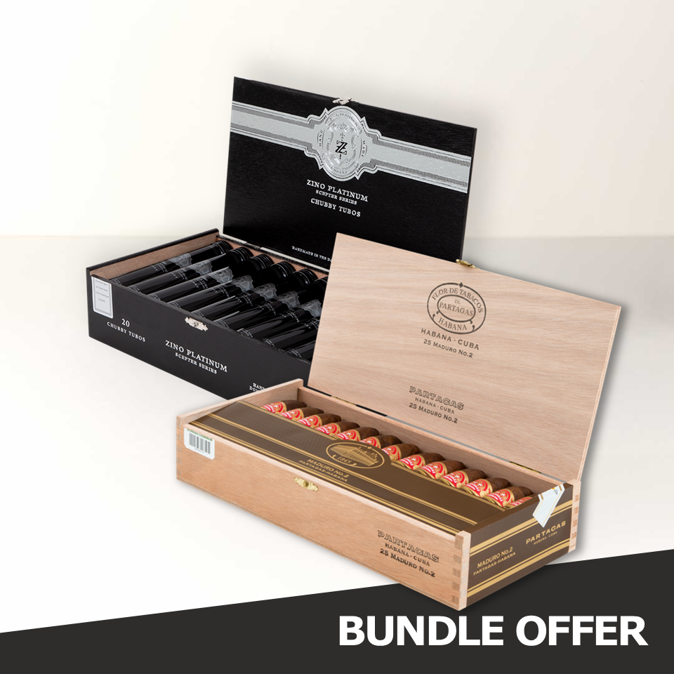 PARTAGAS Maduro No.2 (25) & ZINO Platinum Chubby TUBOS (20)