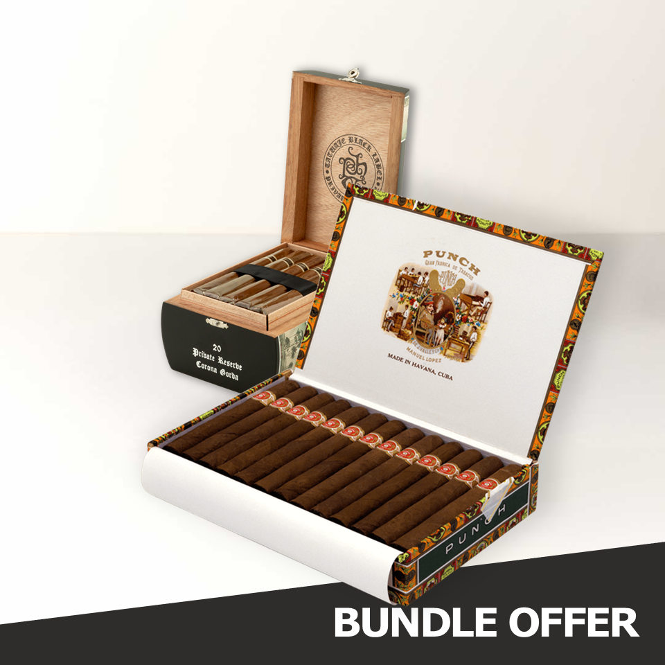 PUNCH Punch-Punch (25) & TATUAJE Black Label Corona Gorda (20)