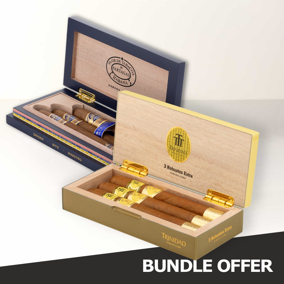 TRINIDAD Robustos Extra Premier Edition 2024 (3) & PARTAGAS Linea Maestra Estuche (3)