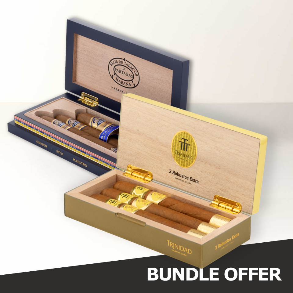TRINIDAD Robustos Extra Premier Edition 2024 (3) & PARTAGAS Linea Maestra Estuche (3)