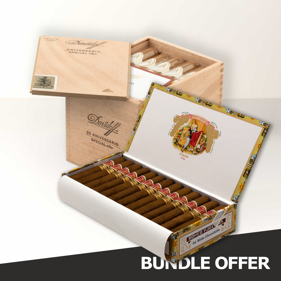 ROMEO Y JULIETA Wide Churchills (25) & DAVIDOFF Aniversario - Special R (25)