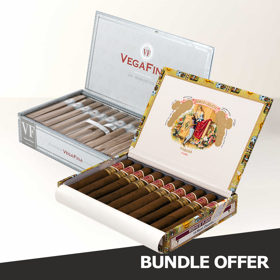 ROMEO Y JULIETA Short Churchills (10) & VEGAFINA Robusto (25)