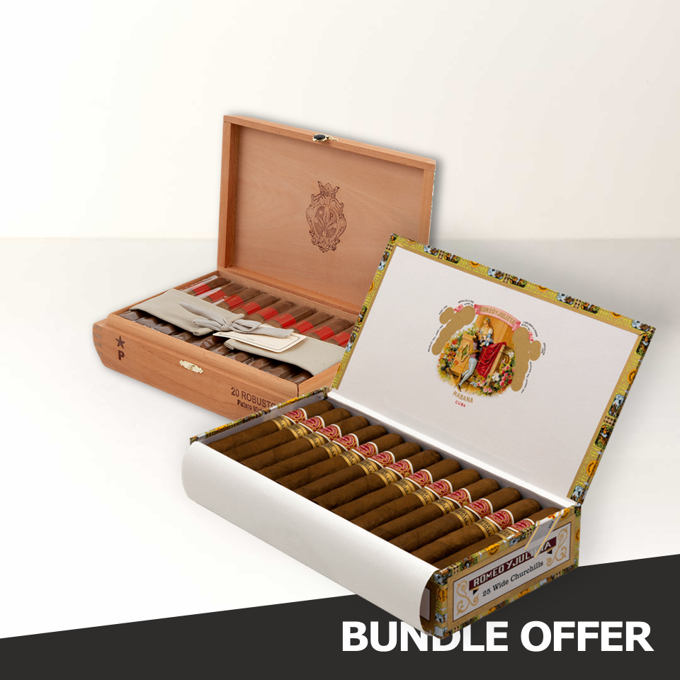 ROMEO Y JULIETA Wide Churchills (25) & PATORO Vintage - Robusto (20)